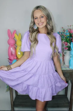 Lilac Textured Dress<Allie Lynn's Boutique Best Sale