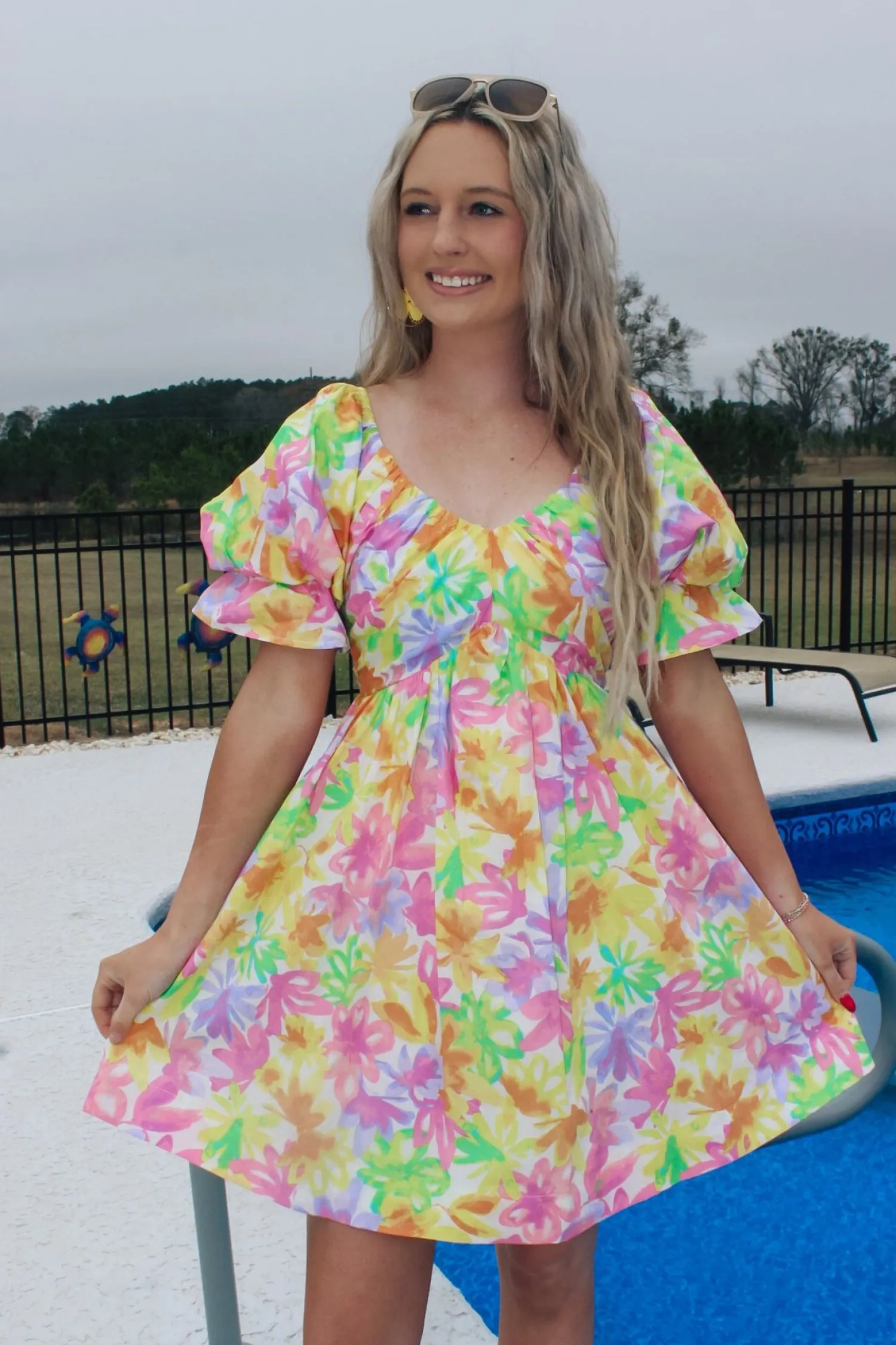 Lime Orange Sweetheart Neckline Dress<Allie Lynn's Boutique New
