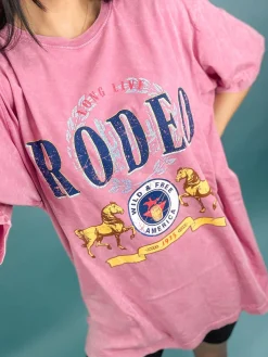 Long Live Rodeo Vintage Graphic Tee "Pink"<Allie Lynn's Boutique Cheap