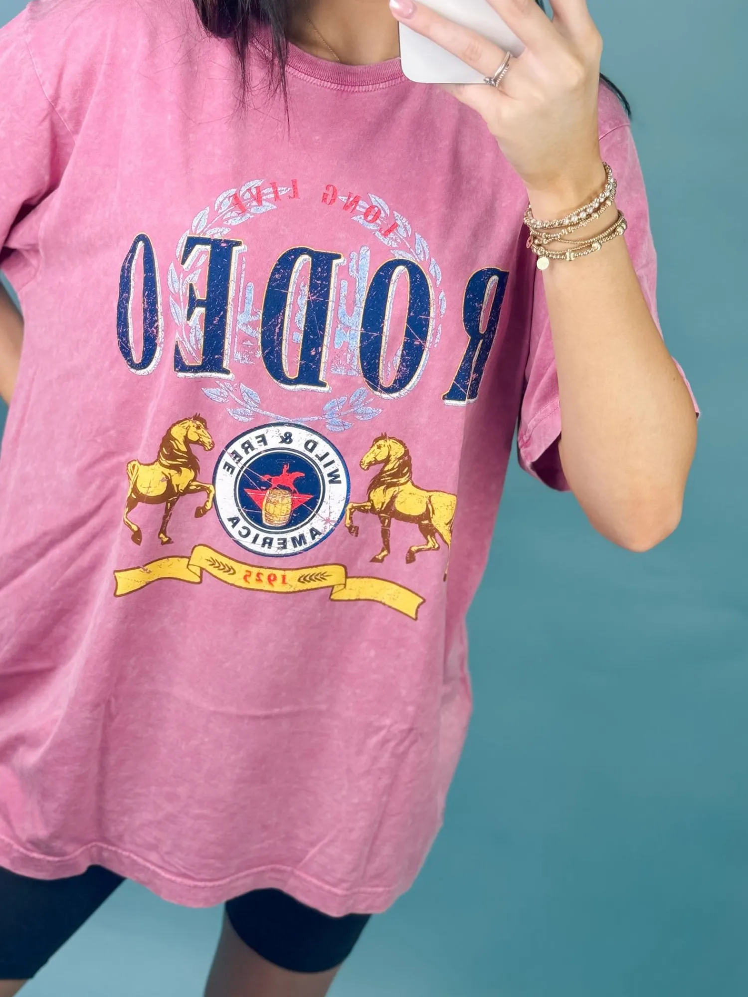 Long Live Rodeo Vintage Graphic Tee "Pink"<Allie Lynn's Boutique Cheap
