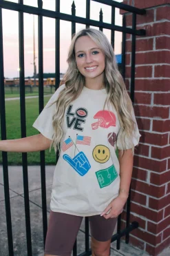 Love Football Season Overiszed Graphic Tee<Allie Lynn's Boutique Sale