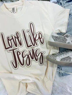 Love Like Jesus Glitter Graphic Tee<Allie Lynn's Boutique Sale