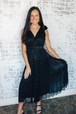 Lurex Three Tier Midi Dress<Allie Lynn's Boutique Cheap
