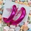 Metallic Hoops "Fuchsia"<Allie Lynn's Boutique Online