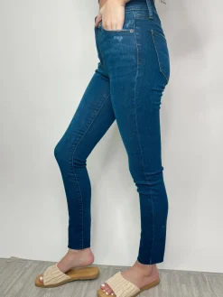 Mid Rise Scissor Cut Skinny "Dark Denim"<Allie Lynn's Boutique Store