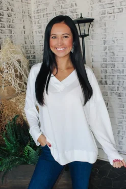 Monday Motivation Top "Off White"<Allie Lynn's Boutique Sale