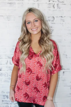 On The Prowl Cuff Sleeve Top<Allie Lynn's Boutique New