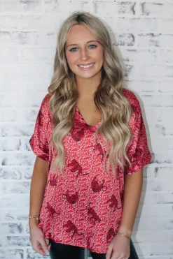 On The Prowl Cuff Sleeve Top<Allie Lynn's Boutique New