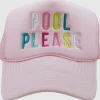 Pool Please Trucker Hat "Light Pink"<Allie Lynn's Boutique Shop