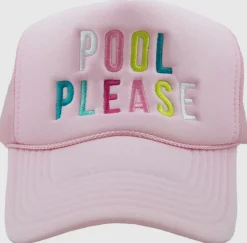 Pool Please Trucker Hat "Light Pink"<Allie Lynn's Boutique Shop