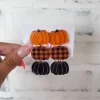 Pumpkin Earrings "Plaid"<Allie Lynn's Boutique Sale