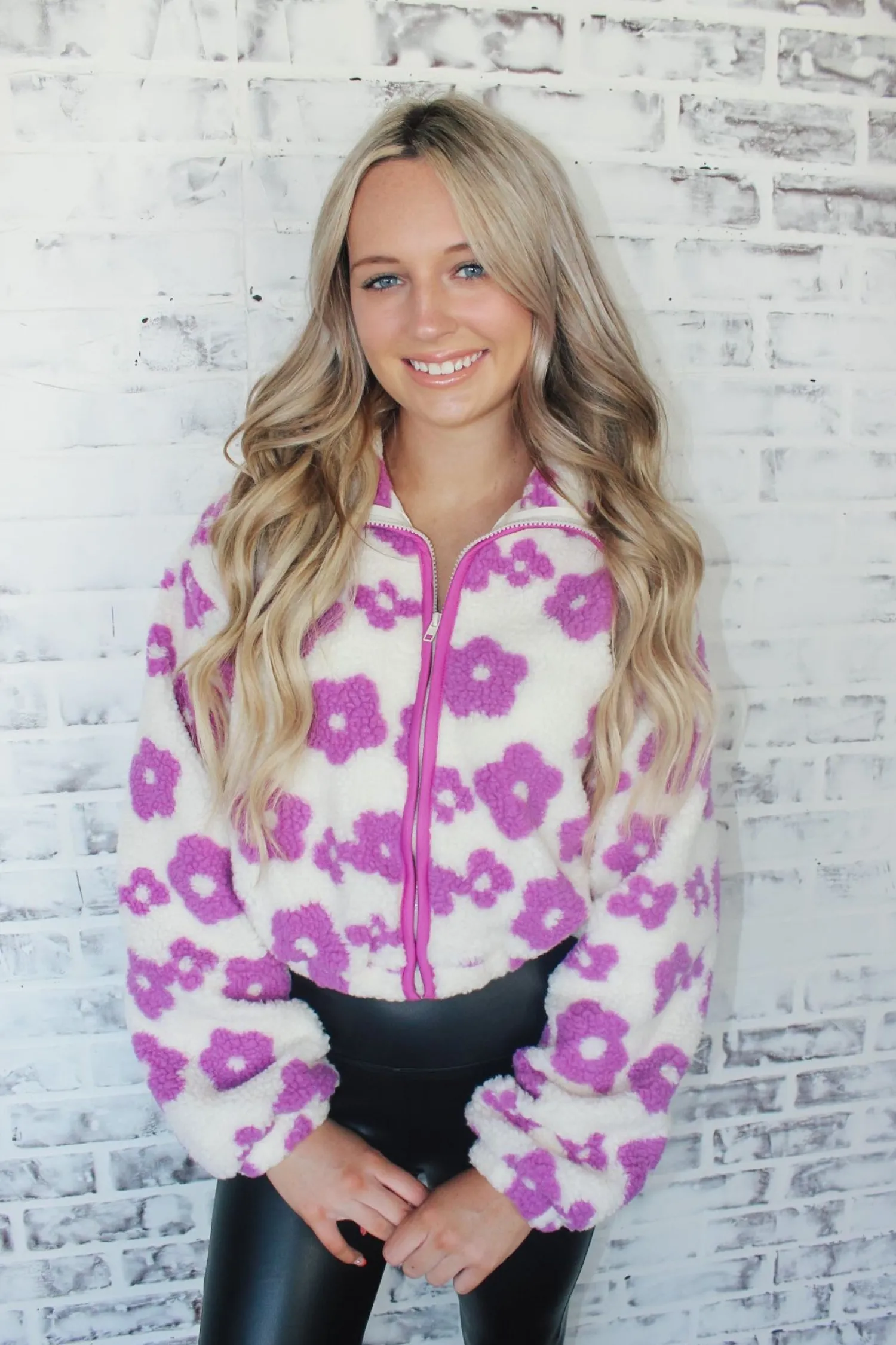 Purple Flower Jacket<Allie Lynn's Boutique Online