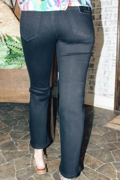 Risen Mid-Rise Ankle Bootcut Jeans 