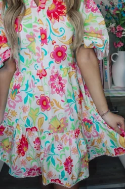 Scallop Lace Trim Poplin Dress<Allie Lynn's Boutique Cheap