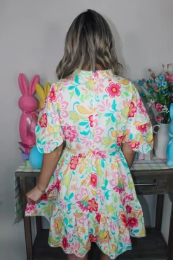Scallop Lace Trim Poplin Dress<Allie Lynn's Boutique Cheap