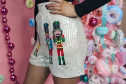 Sequin Nutcracker Shorts