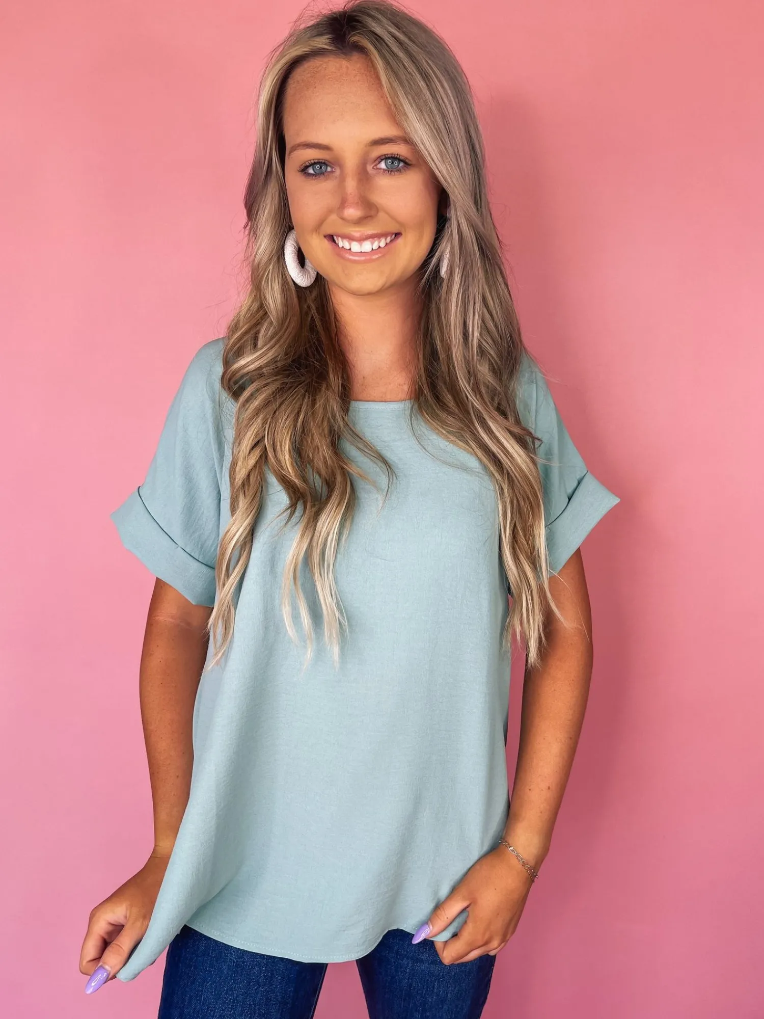 Simple Top "Aloe"<Allie Lynn's Boutique Shop