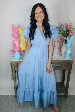 Spring Fever Dress "Chambray"<Allie Lynn's Boutique Online