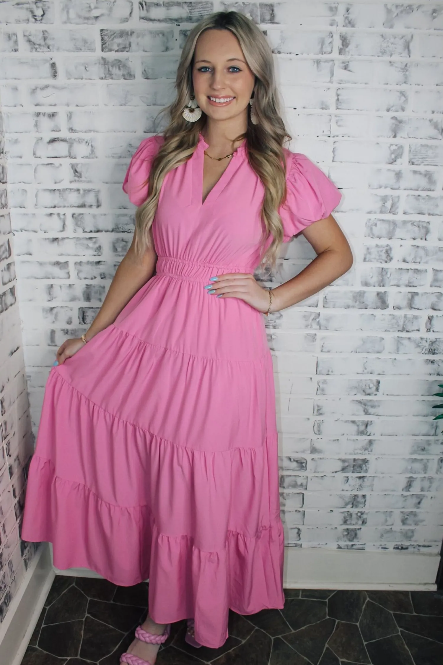 Spring Fever Dress "Pink"<Allie Lynn's Boutique Shop