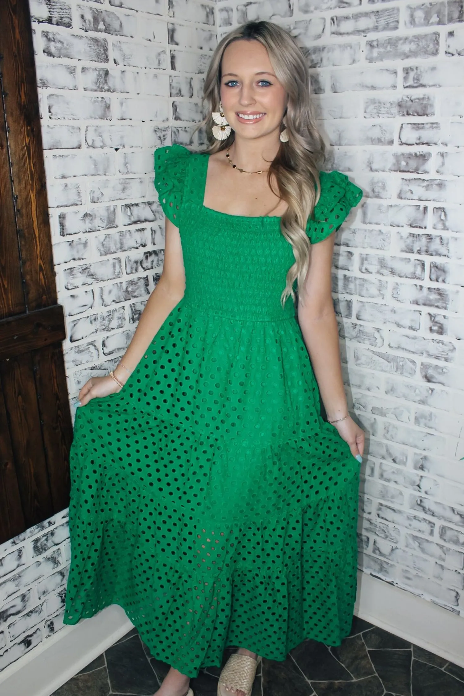Spring Fling Midi Dress "Green"<Allie Lynn's Boutique Cheap