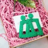 Square Color Pop Earrings "Green"<Allie Lynn's Boutique Outlet