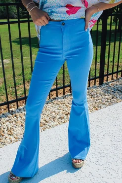 Stretch Bell Bottoms "Baby Blue"<Allie Lynn's Boutique New