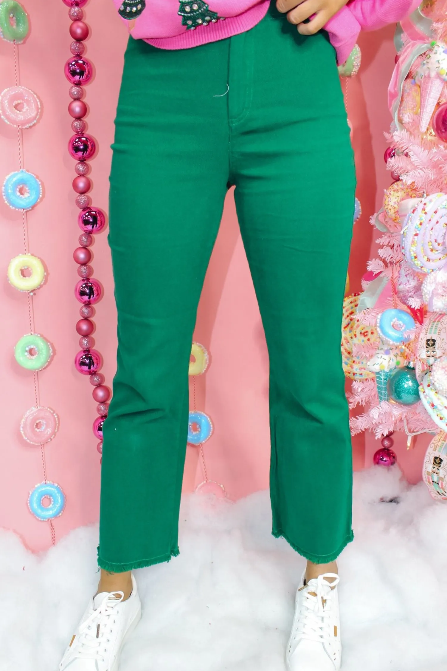 Stretchy Wide Leg Pants "Forest"<Allie Lynn's Boutique Best Sale
