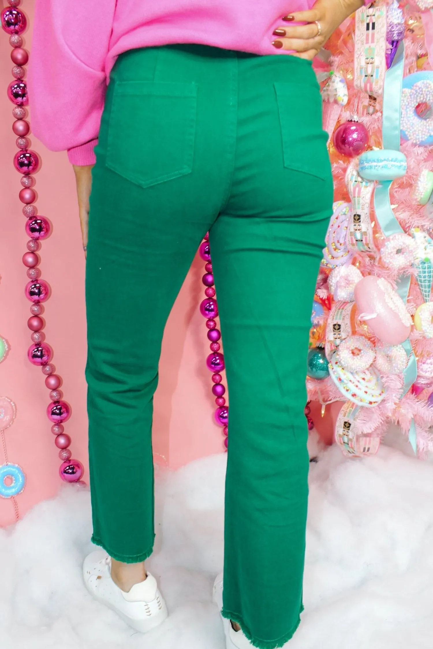 Stretchy Wide Leg Pants "Forest"<Allie Lynn's Boutique Best Sale
