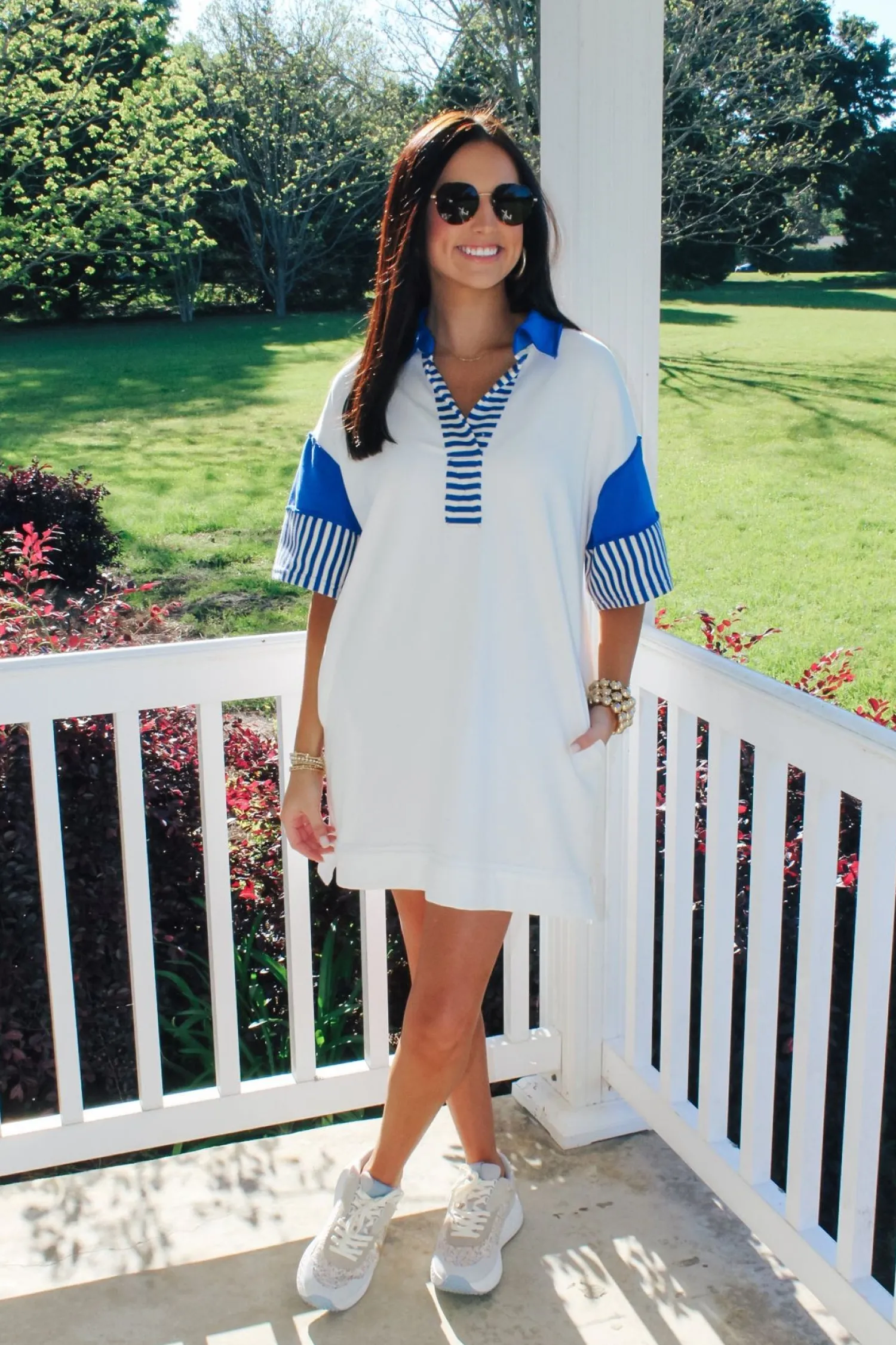 Stripe/Colorblock Mini Dress<Allie Lynn's Boutique Hot