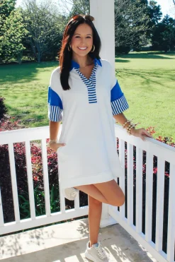 Stripe/Colorblock Mini Dress<Allie Lynn's Boutique Hot