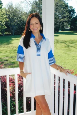 Stripe/Colorblock Mini Dress<Allie Lynn's Boutique Hot