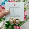 Stunning Pearl/Gold Mini Hoops<Allie Lynn's Boutique New