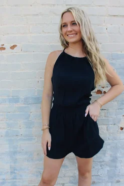 Summer Romper "Black"<Allie Lynn's Boutique Fashion
