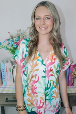 Surfing Seafoam Top<Allie Lynn's Boutique Best