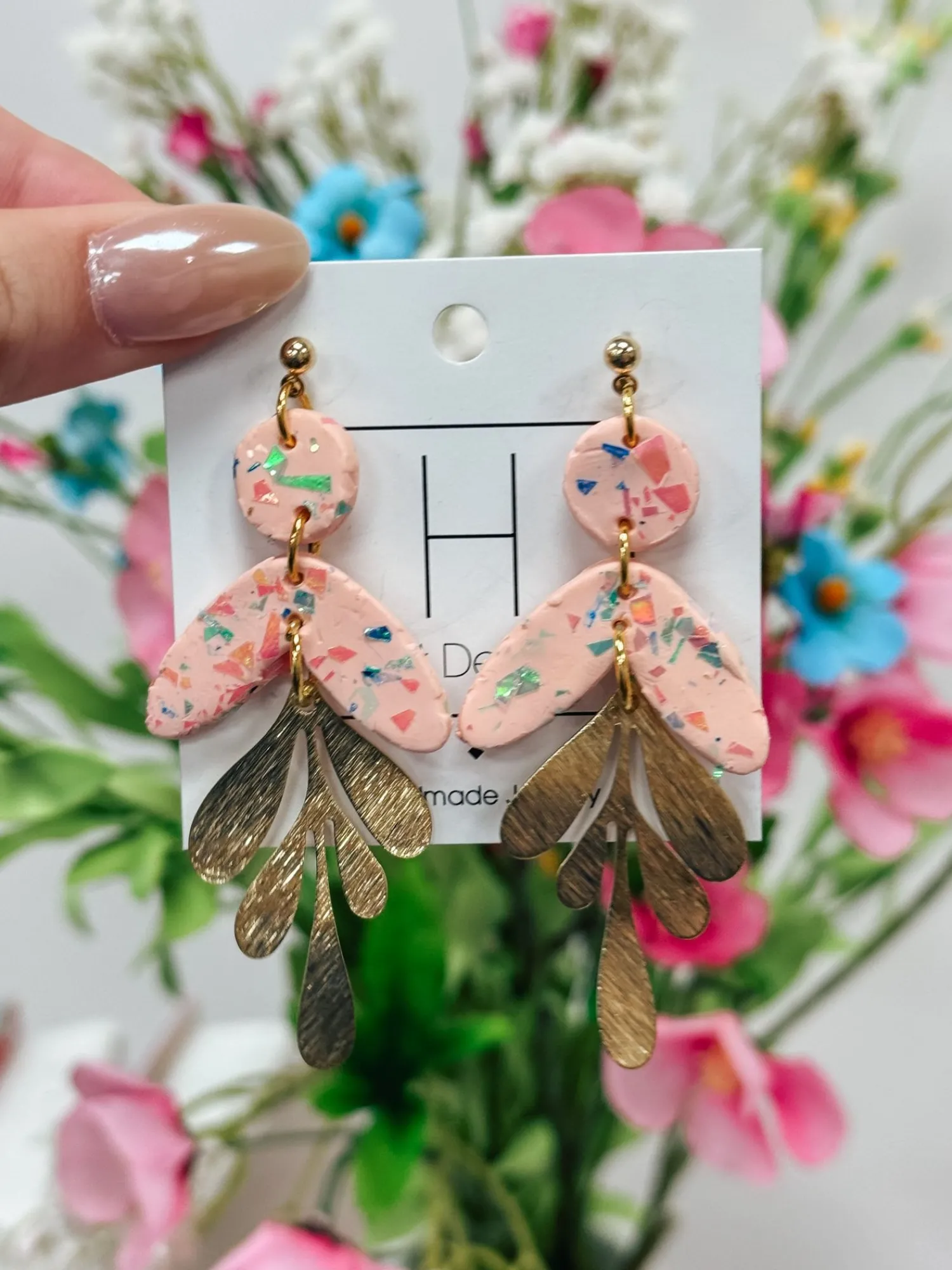 Sweet Spring Clay/Gold Earrings<Allie Lynn's Boutique Store