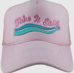 Take It Easy Trucker Hat "Light Pink"<Allie Lynn's Boutique Cheap