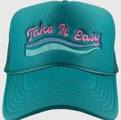 Take It Easy Trucker Hat "Teal"<Allie Lynn's Boutique Discount
