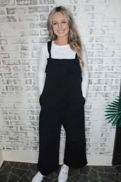 Textured Overalls