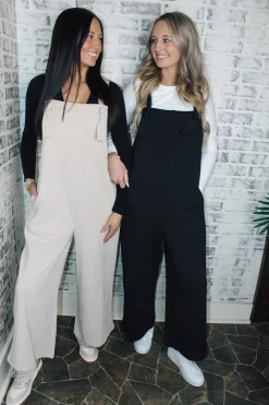 Textured Overalls