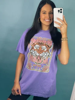 The Heavens Are Roaring Graphic Tee "Violet"<Allie Lynn's Boutique Cheap