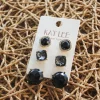 Three In One Earrings "Black Stud"<Allie Lynn's Boutique Best Sale