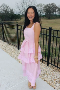 Tiered Baby Pink Dress<Allie Lynn's Boutique Discount
