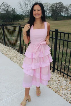 Tiered Baby Pink Dress<Allie Lynn's Boutique Discount