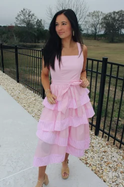 Tiered Baby Pink Dress<Allie Lynn's Boutique Discount