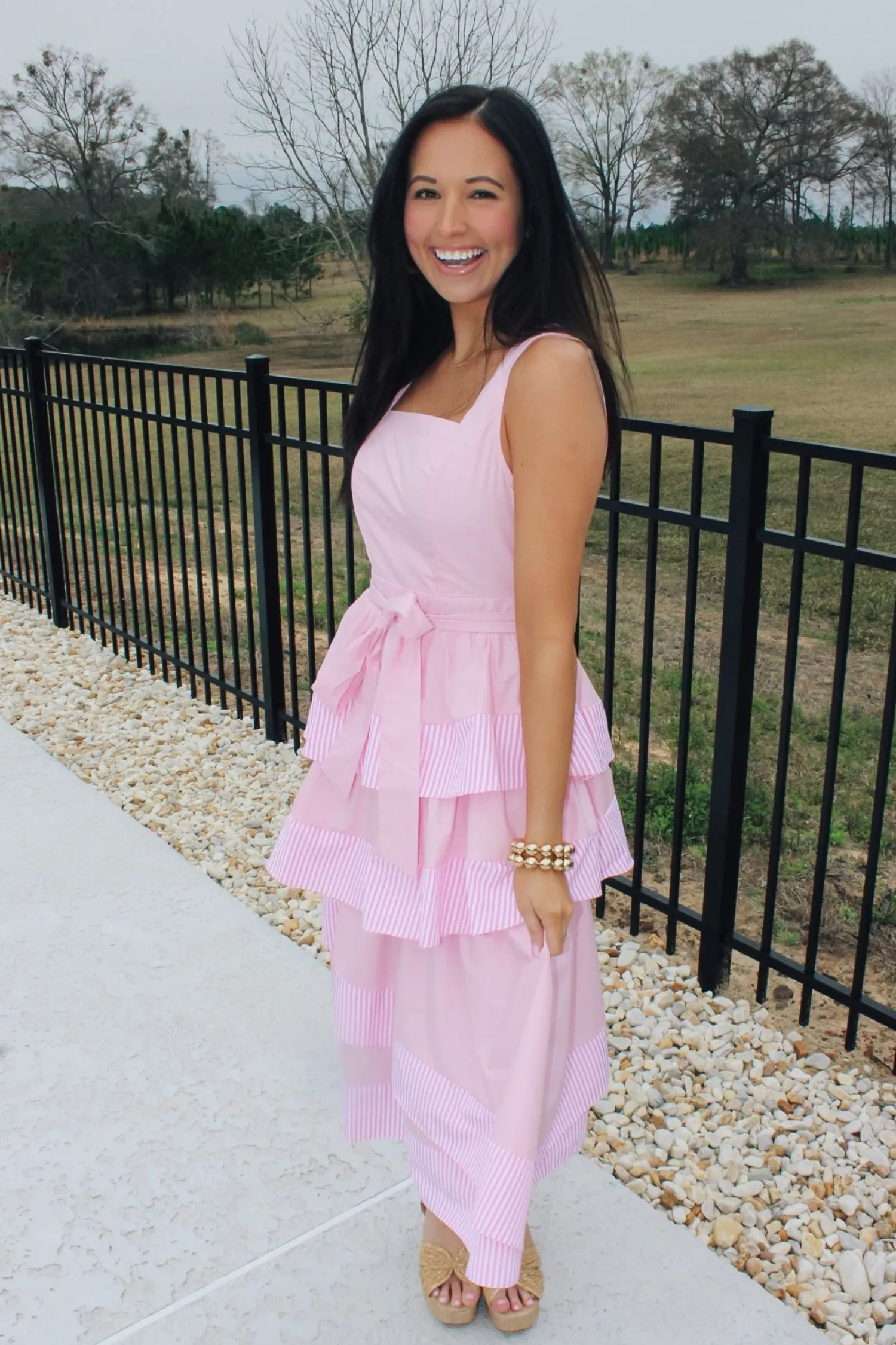 Tiered Baby Pink Dress<Allie Lynn's Boutique Cheap