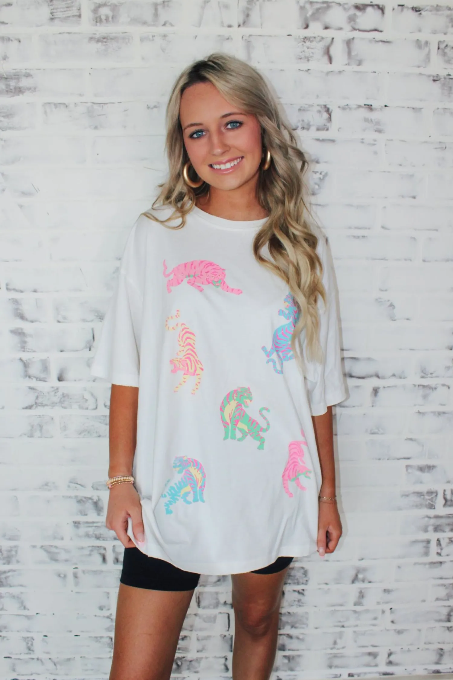 Vintage Tigers Graphic Tee "White"<Allie Lynn's Boutique Cheap
