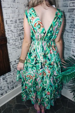 Volcano Green Maxi Dress<Allie Lynn's Boutique Best Sale