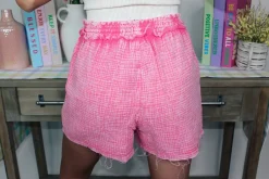 Washed Gauze Comfy Shorts "Fuchsia"<Allie Lynn's Boutique Shop