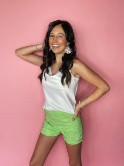 White Cowl Neck Cami<Allie Lynn's Boutique New