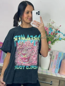World Tour Leopard Graphic Tee "Black"<Allie Lynn's Boutique Sale